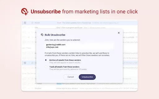 Baxter - Email Organizer & Unsubscriber
