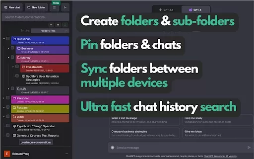 ChatGPT Easy Folders - Chrome Extension