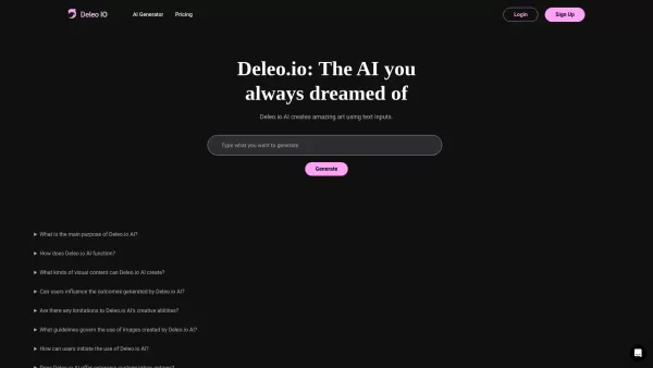 Deleo.io AI image Generator