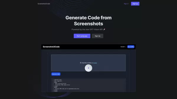 Screenshot2Code.com