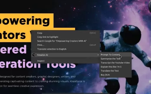 Kreaitor.AI - Chrome Extension
