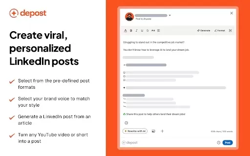 Depost AI: LinkedIn AI Assistant