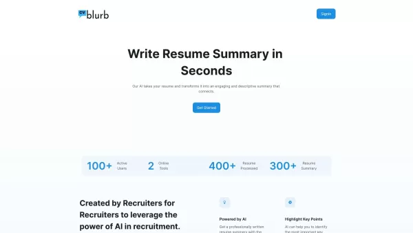CVblurb