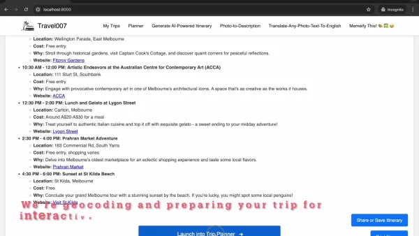 Travel007: AI-Driven Trip Planning for Unforgettable Holidays