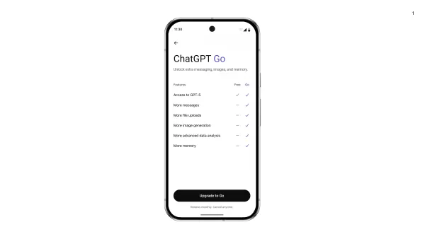 O serviço ChatGPT Go da OpenAI, de baixo custo, é lançado em 16 países asiáticos