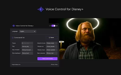 Disney+ Voice Control - Chrome Extension