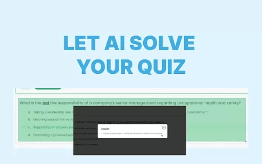 Let AI solve your quiz questions & help with your homework. - Chrome Extension