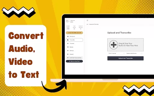 Free Unlimited Audio, Video to text Transcription - Chrome Extension