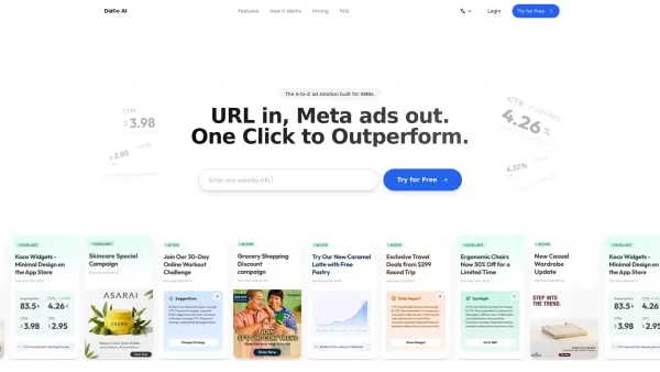 Didoo AI - URL in, Meta ads out. One Click to Outperform.