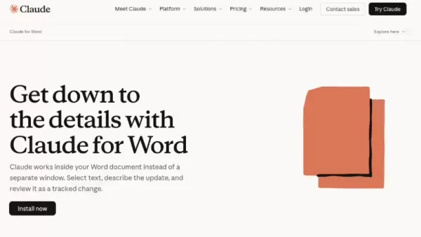 Anthropic launched Claude for Word beta, deeply integrating AI into Microsoft Word for legal and financial pros. It offers precise citations, intelligent editing with style retention, and context-aware rewriting. The tool can summarize terms, flag risks, and modify clauses. Available for Team and Enterprise users.