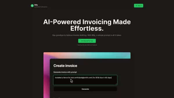 Billy: AI Invoicing Made Effortless.