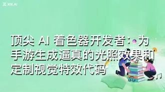顶尖 AI 着色器开发者:为手游生成逼真的光照效果和定制视觉特效代码