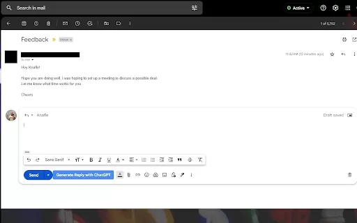 Chat GPT Autoresponse Generator - Chrome Extension
