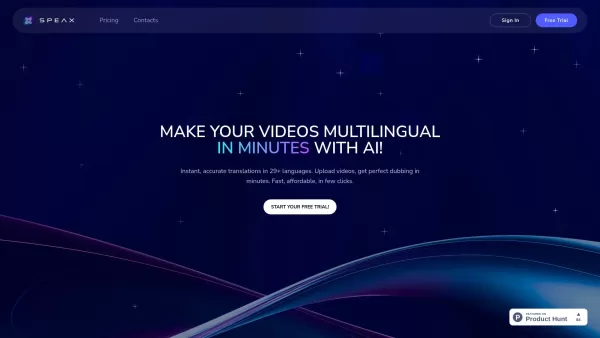 Speax - AI Video Dubbing