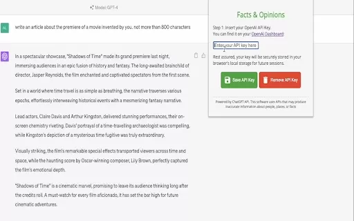 Facts & Opinions Extension - Chrome Extension