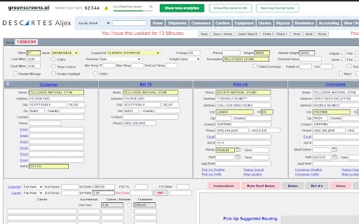Greenscreens.ai TMS Supercharger for Aljex - Chrome Extension