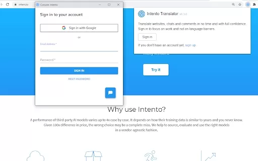 Intento MT Hub Chrome Extension - Chrome Extension