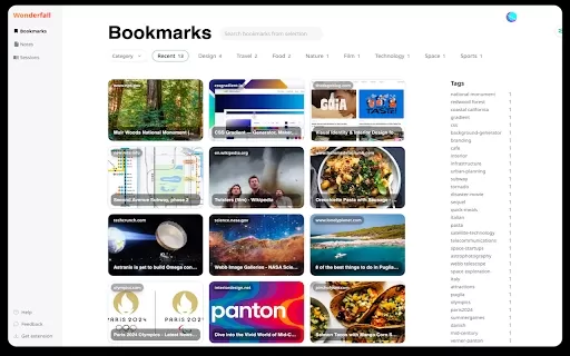Wonderfall - Chrome Extension