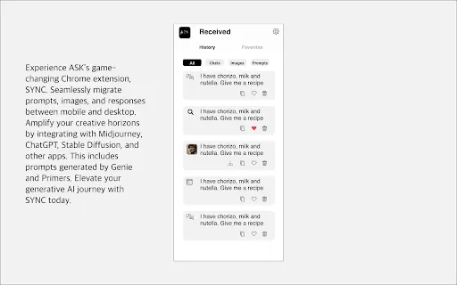 SYNC by ASK - Chrome Extension
