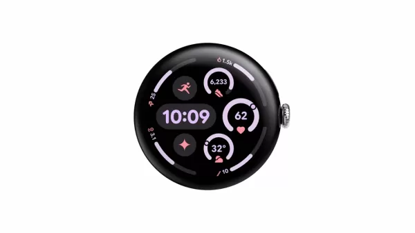 Gif going through the various Material 3 Expressive redesign for Wear OS 6. It includes a screen showing Google Gemini, redesigned Tiles, new notifications, and an overall purple color theme.