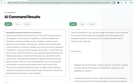 AI Command Chrome Extension - Chrome Extension