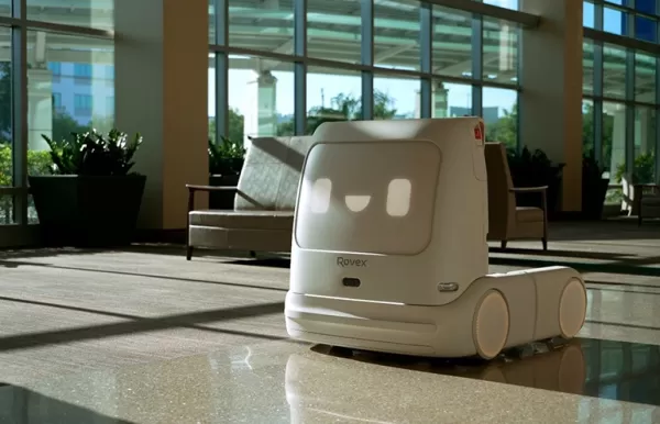 The robotics pilot at Morton Plant Hospital is evaluating hospital workflows and transport patterns.